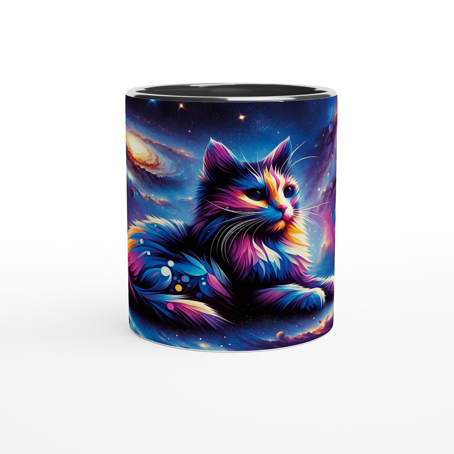 Artistic Galaxy Cat Mug - A Cosmic Touch for Space Lovers