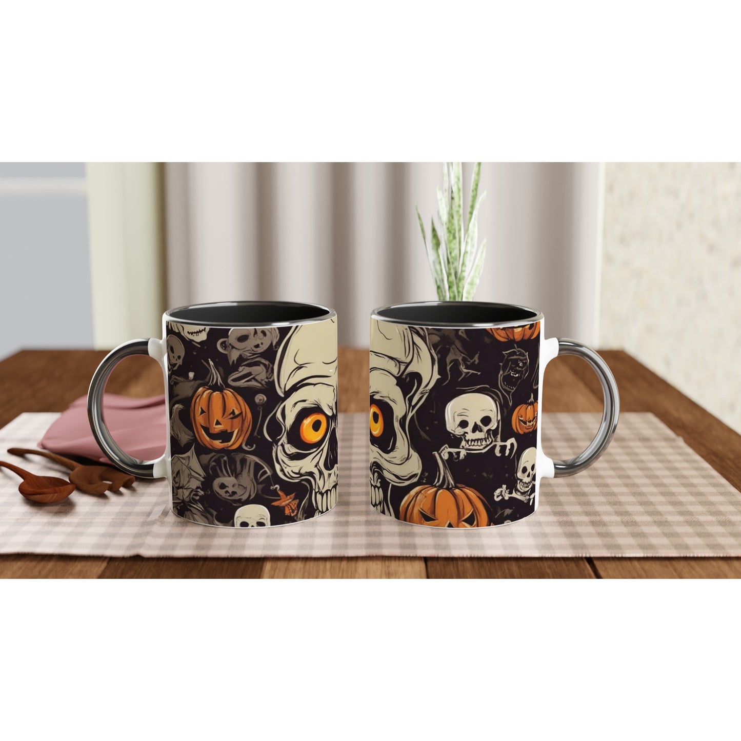 Halloween White 11oz Ceramic Mug with Color Inside