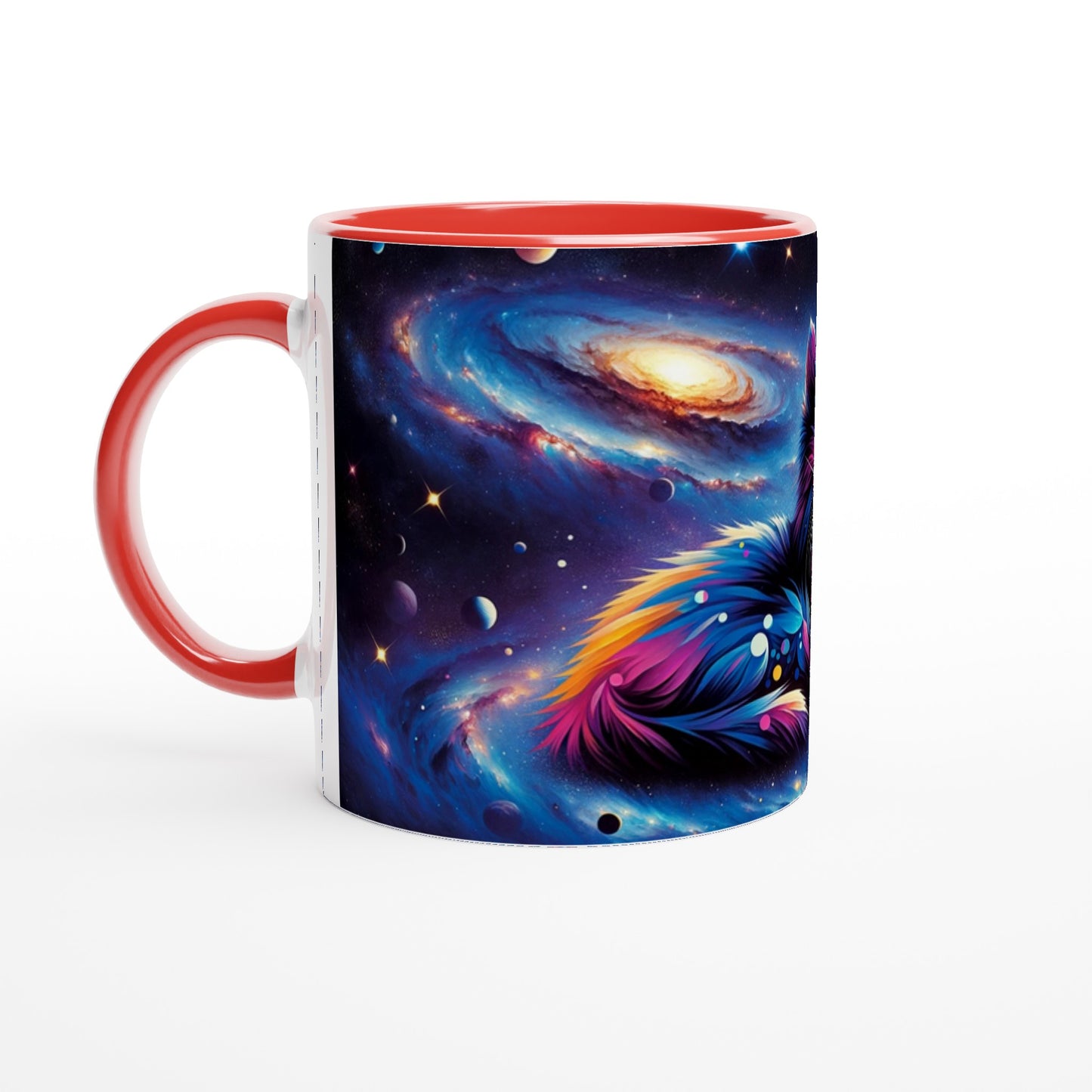 Artistic Galaxy Cat Mug - A Cosmic Touch for Space Lovers