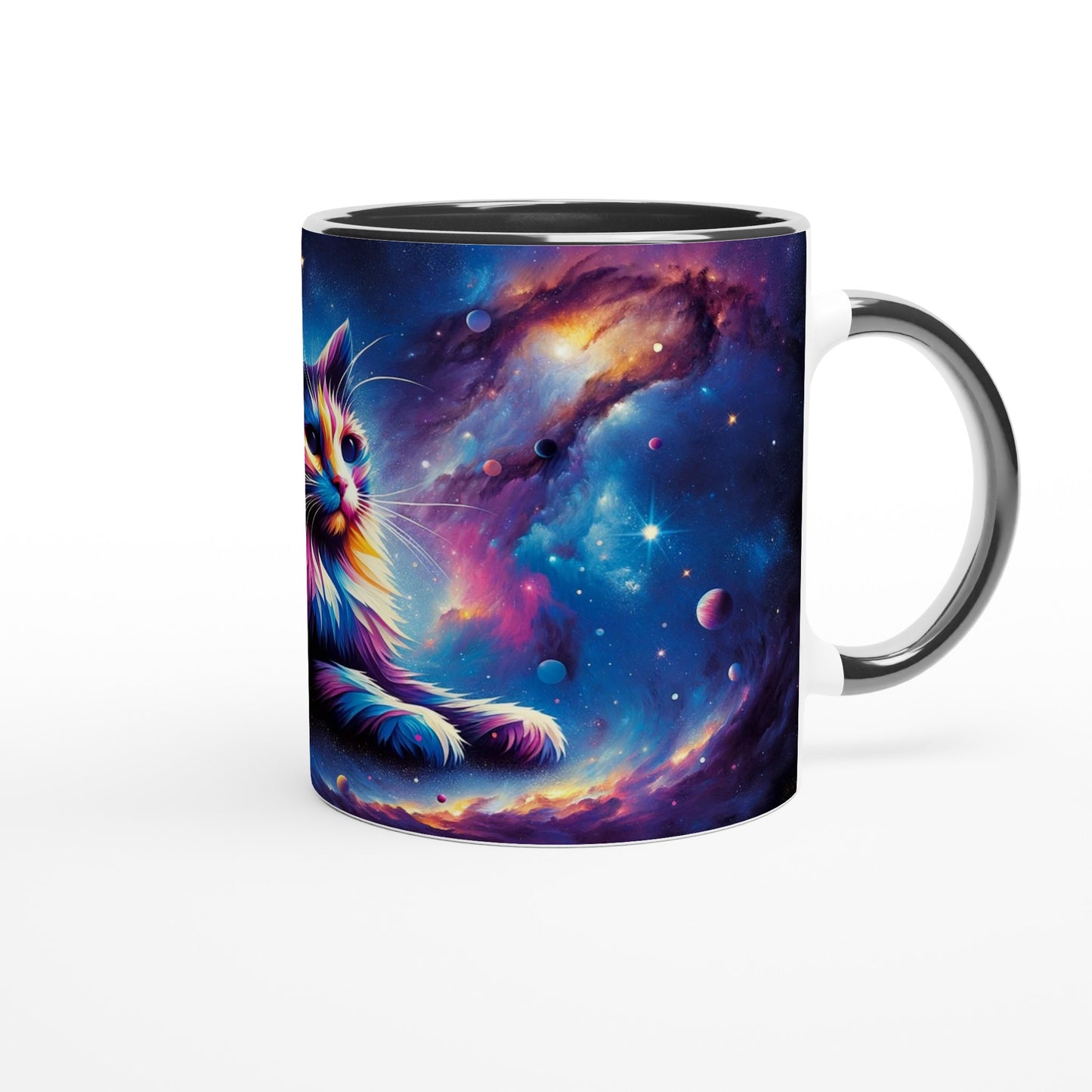 Artistic Galaxy Cat Mug - A Cosmic Touch for Space Lovers