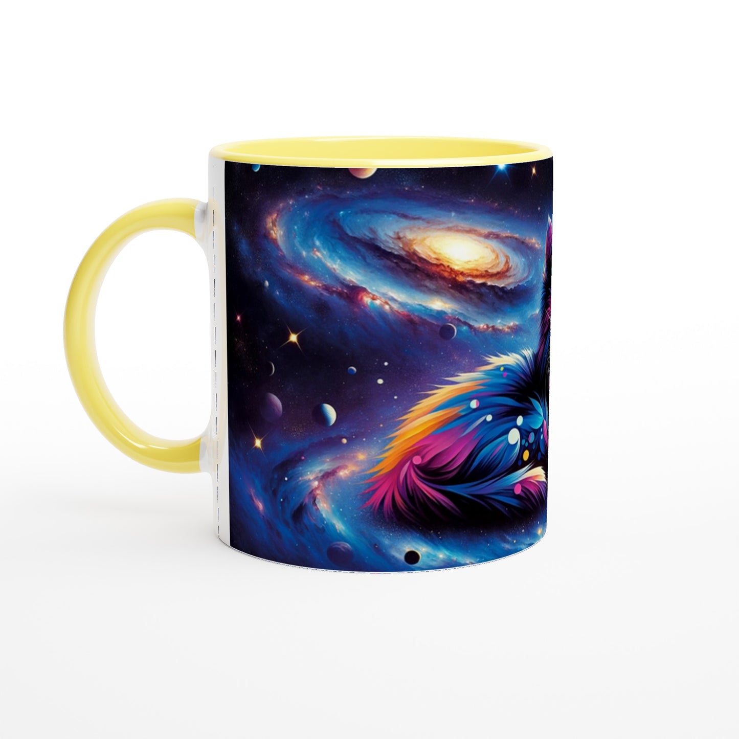 Artistic Galaxy Cat Mug - A Cosmic Touch for Space Lovers